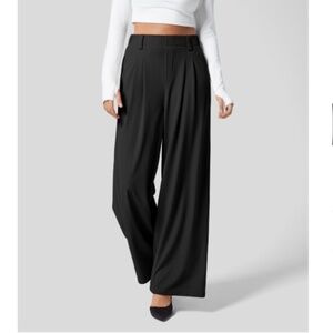 Halara Black XL  High Waisted Waffle Palazzo Pants